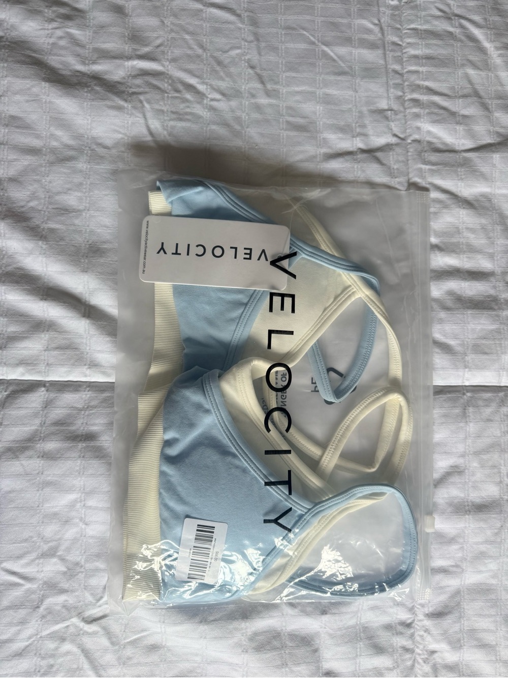 Velocity Light Blue Men's Briefs with Cream Trim
